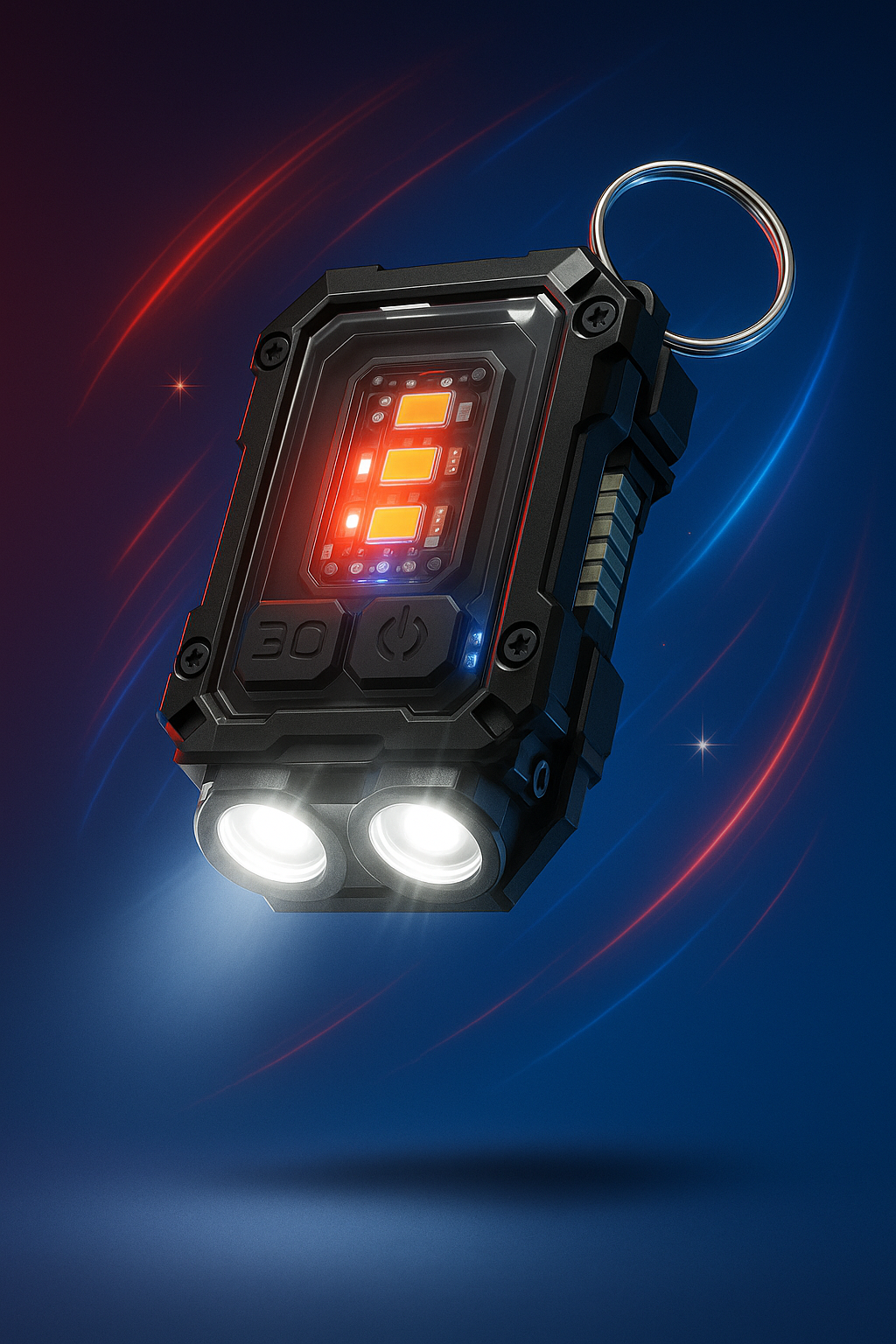 Torcia Led Multiuso (Lampeggiante Rosso/Blu)