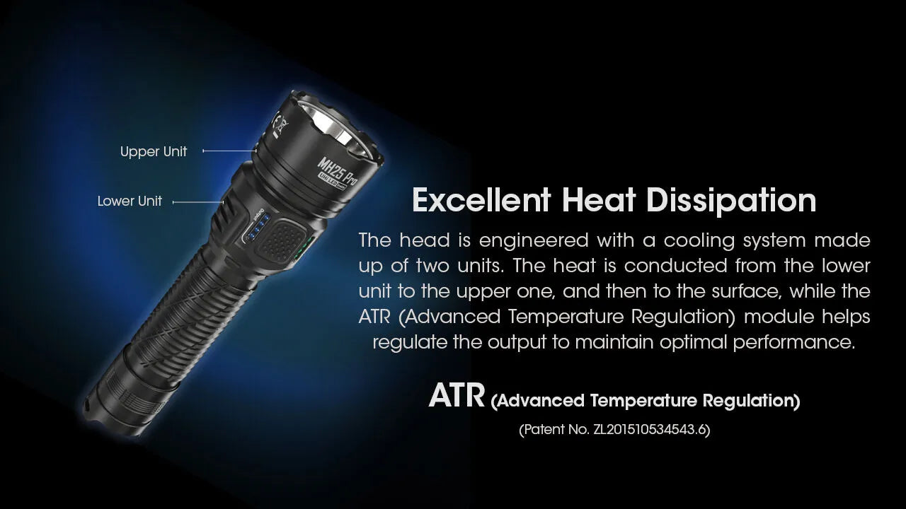 Nitecore - MH25 Pro - Ricaricabile USB - 3300 Lumens e 705 Metri - Torcia Led