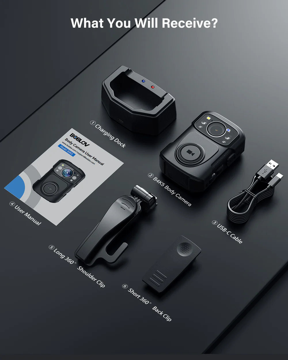 BOBLOV B4K5 Body Cam