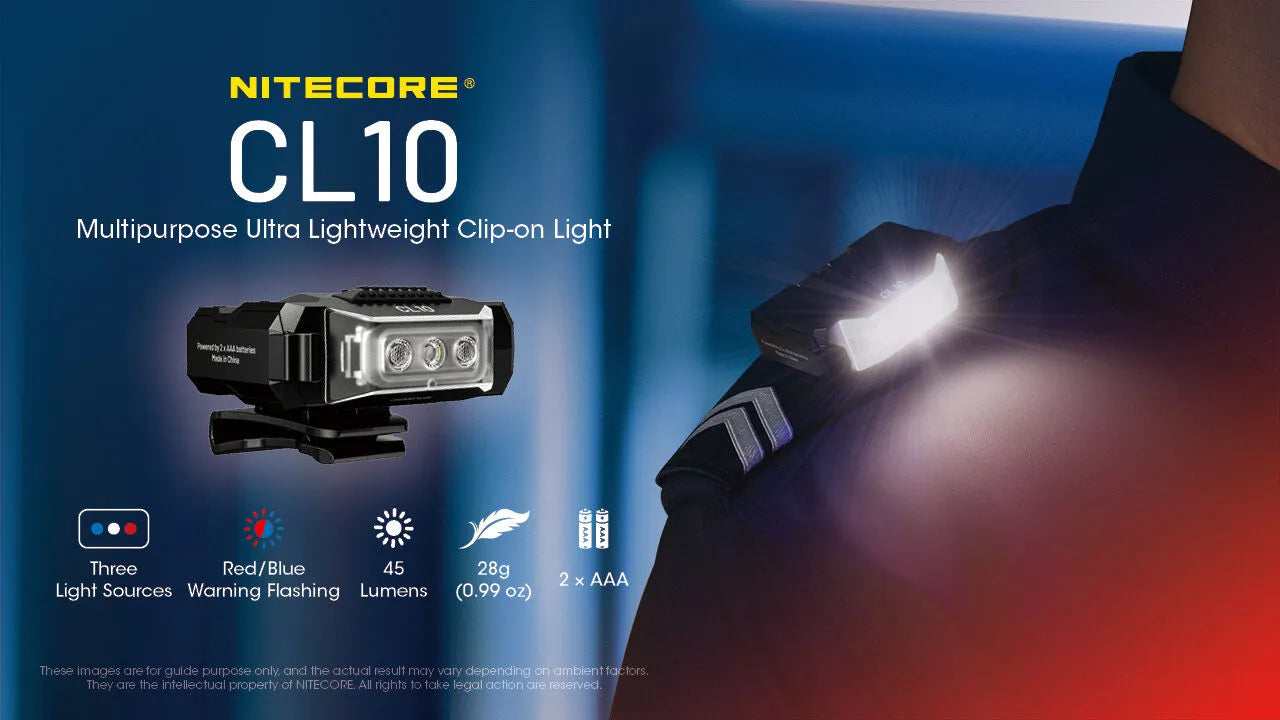 Torcia lampeggiante Rosso/Blu Nitecore - CL10