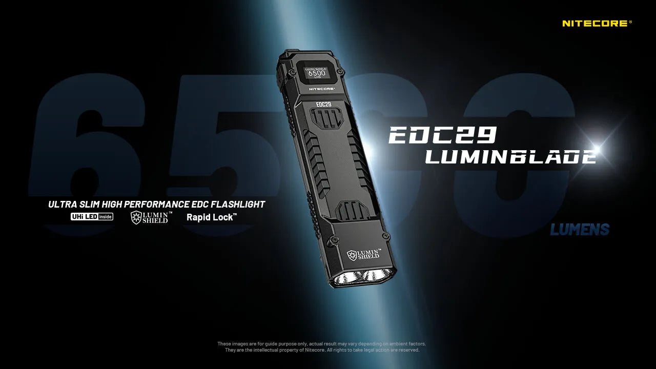 Nitecore - EDC29 - Torcia Ricaricabile USB - 6500 lumens e 400 metri - Torcia Led