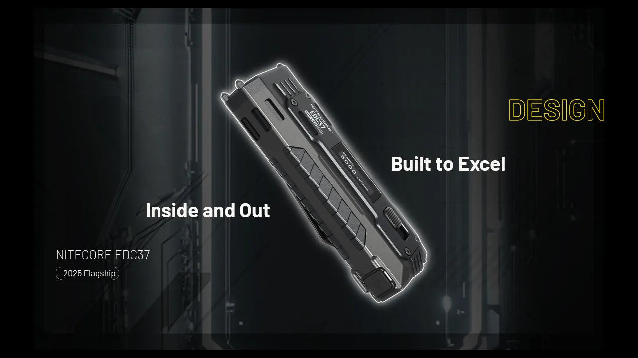 Nitecore - EDC37 - 8000 Lumens, 420 metri, Batteria 8000mAh, Ricarica USB-C - Torcia Tattica a LED