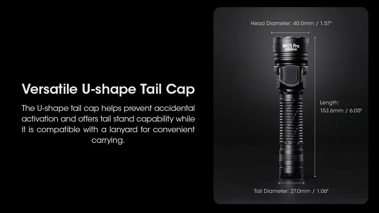 Nitecore - MH25 Pro - Ricaricabile USB - 3300 Lumens e 705 Metri - Torcia Led