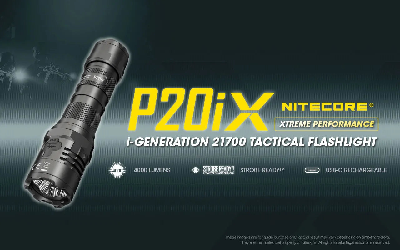 Nitecore - P20iX Torcia Tattica Ricaricabile USB-C - 4000 Lumens e 221 metri