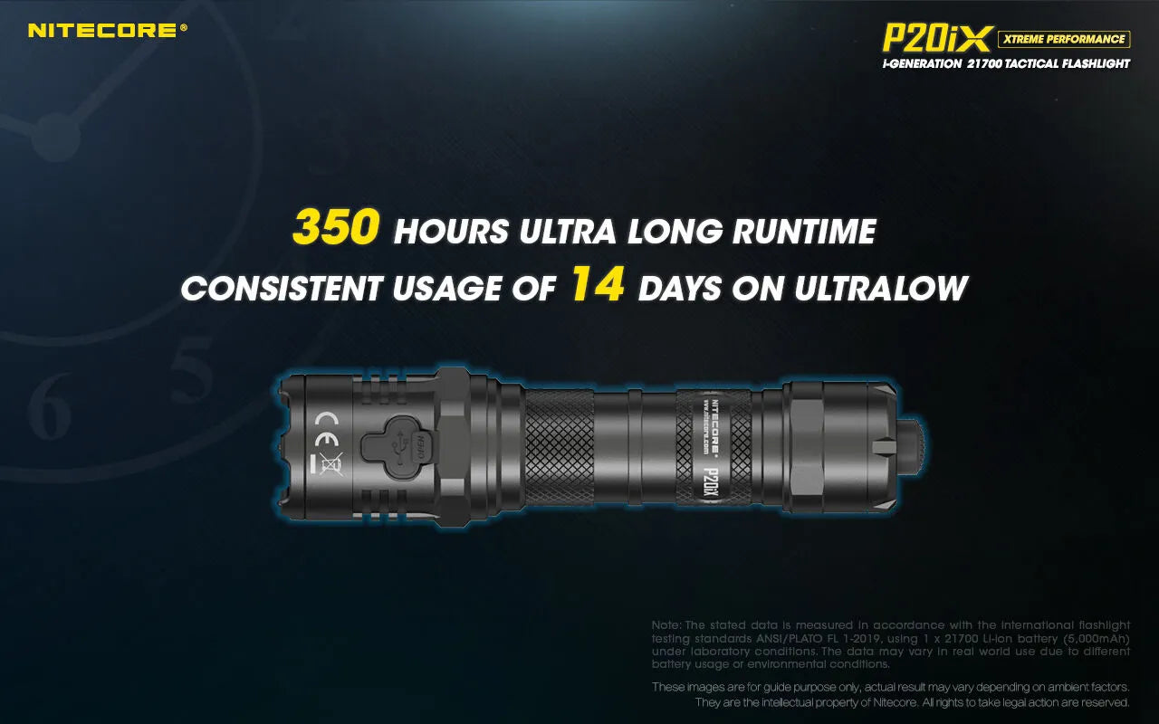 Nitecore - P20iX Torcia Tattica Ricaricabile USB-C - 4000 Lumens e 221 metri