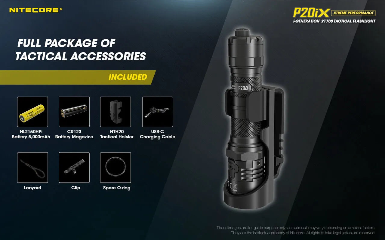 Nitecore - P20iX Torcia Tattica Ricaricabile USB-C - 4000 Lumens e 221 metri